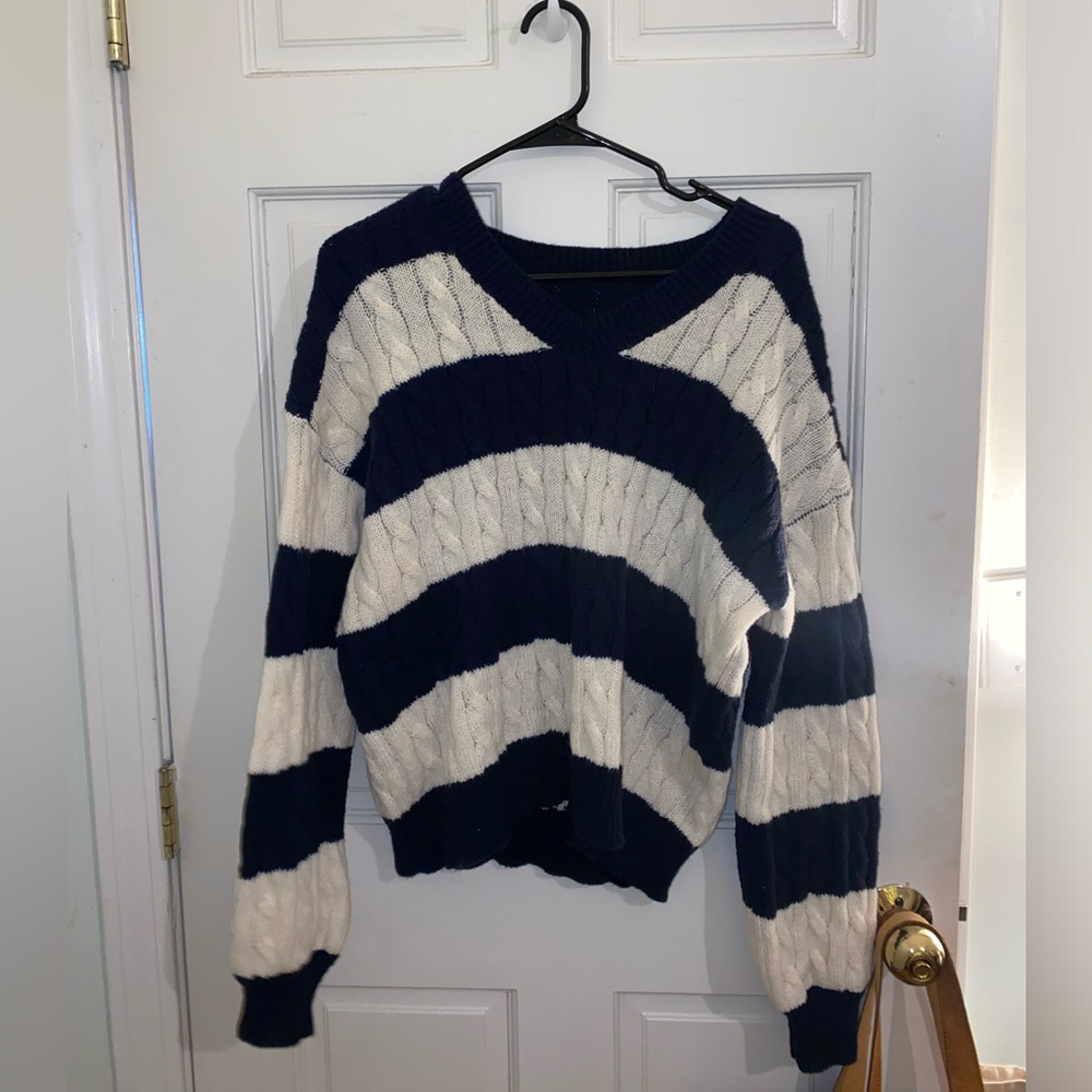 Oversized striped sweater